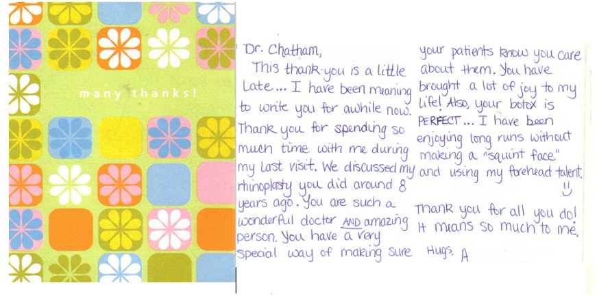 Testimonial Card from client