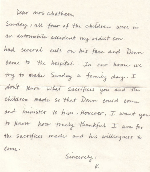 Testimonial Card from client