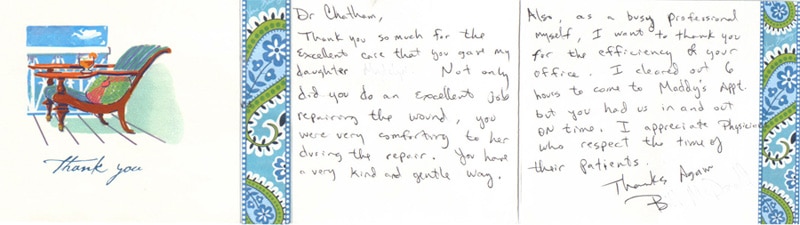 Testimonial Card from client