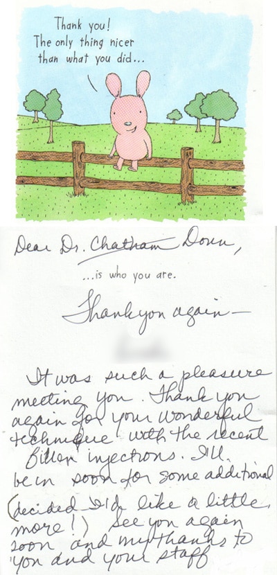 Testimonial Card from client