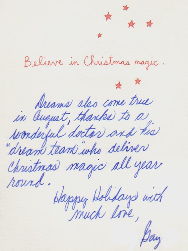 Testimonial Card from client