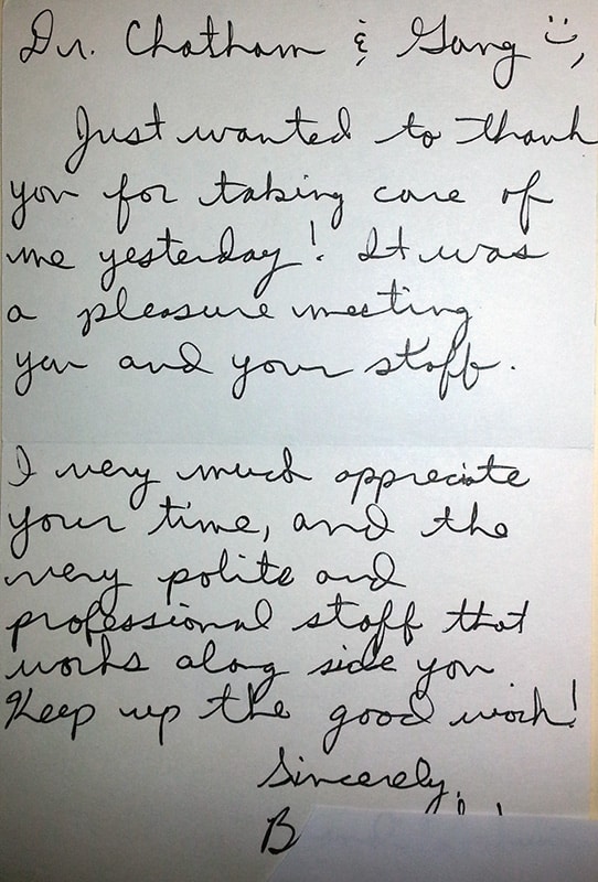 Testimonial Card from client